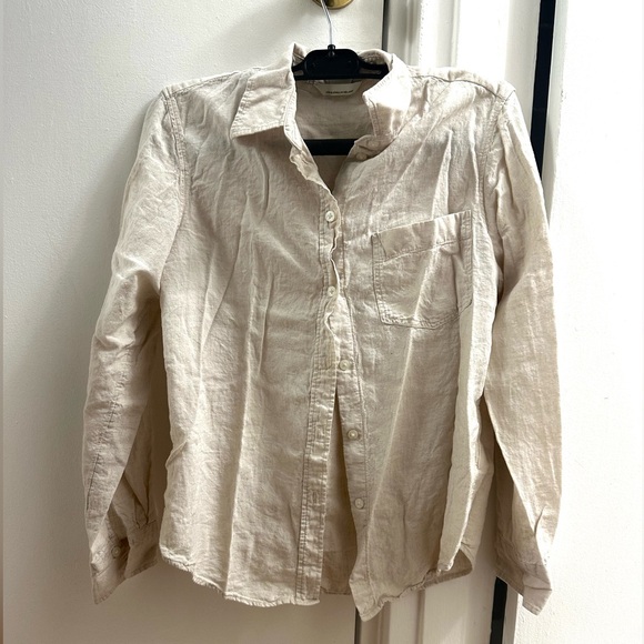 💛Linen Cream Shirt. - Picture 3 of 7